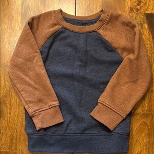 Kids Navy and Brown Raglan Sweatshirt